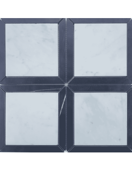 CARRARA+NERO BORDER HONED