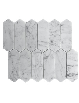 LONG HEX CARRARA HONED