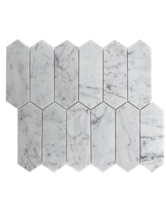 LONG HEX CARRARA HONED