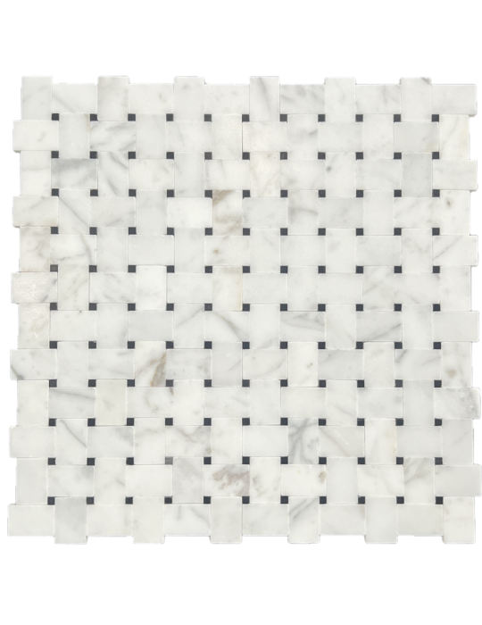 MINI BASKETWEAVE STATUARIO + NERO