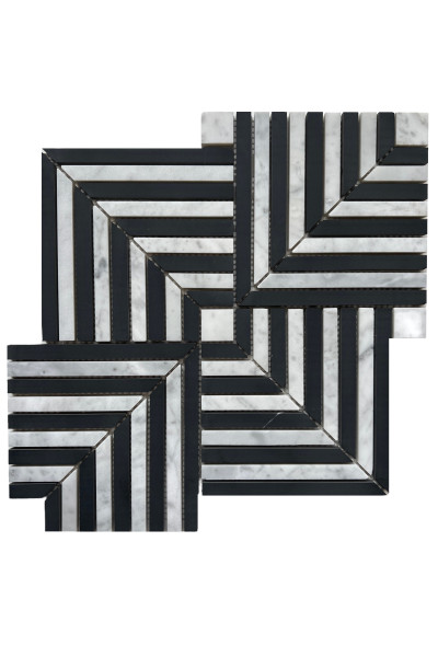 MODERN NERO + CARRARA HONED