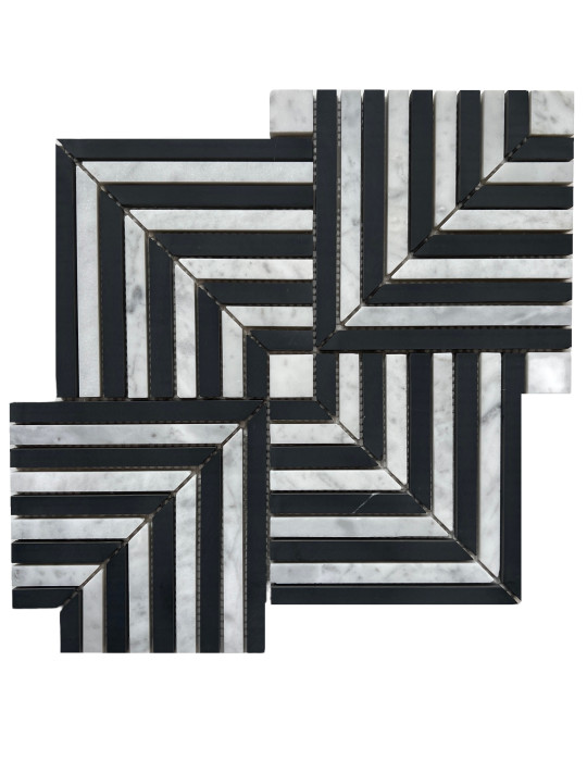 MODERN NERO + CARRARA HONED