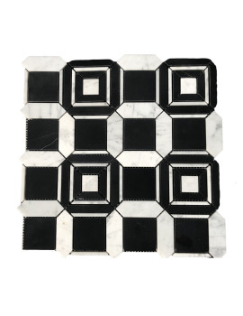 PALACE NERO + CARRARA HONED