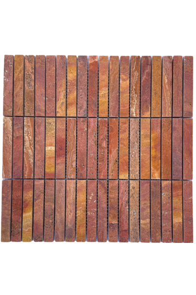 STACK RED TRAVERTINE HONED