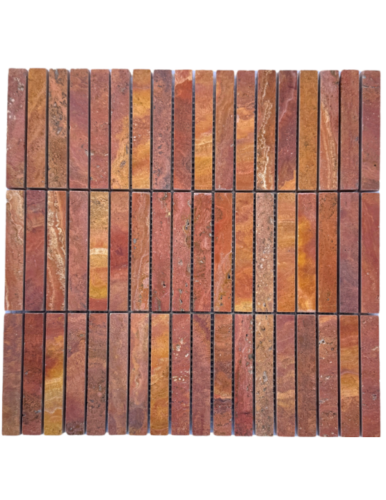 STACK RED TRAVERTINE HONED