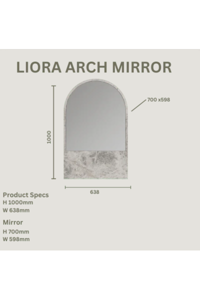 LIORA ARCH STONE MIRROR