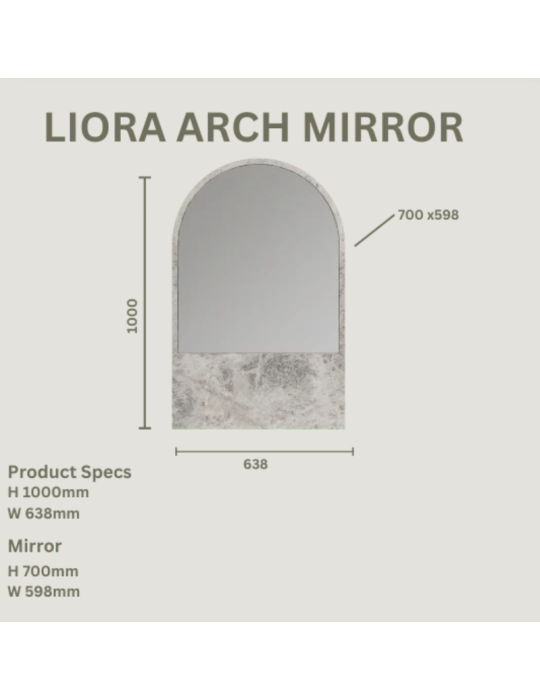 LIORA ARCH STONE MIRROR