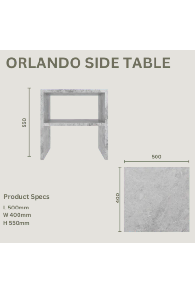 ORLANDO STONE SIDE TABLE