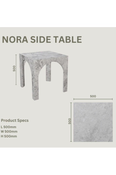 NORA STONE SIDE TABLE