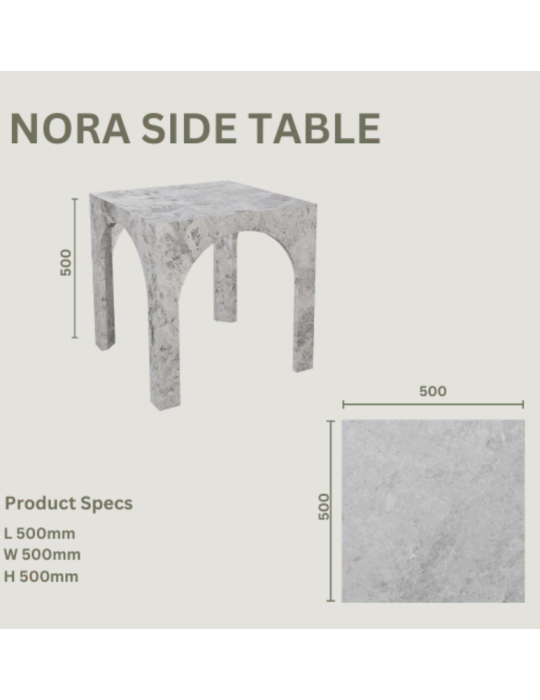 NORA STONE SIDE TABLE