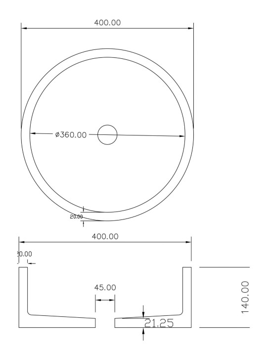EON BASIN - TRAVERTINE