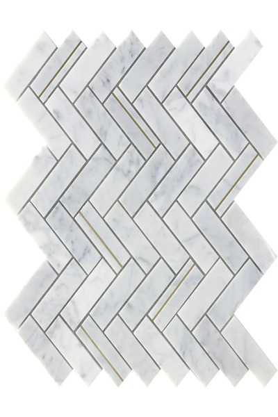 DECO HERRINGBONE CARRARA