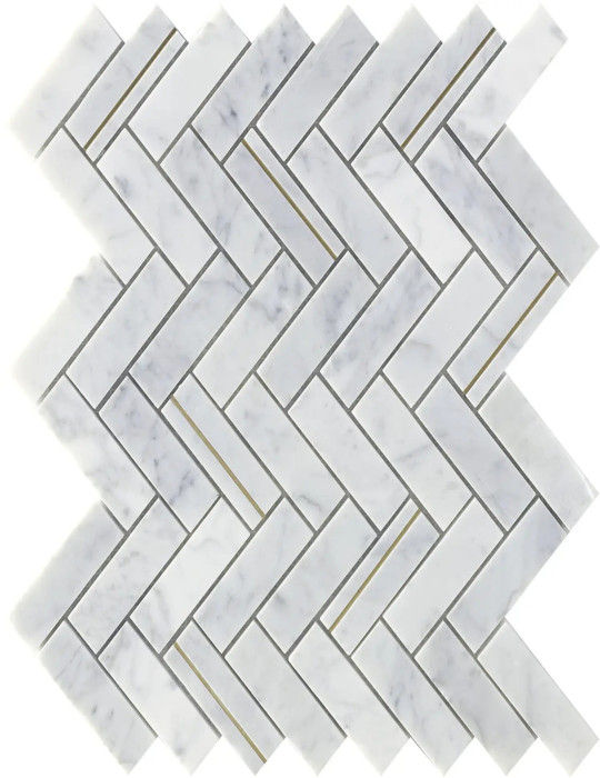 DECO HERRINGBONE CARRARA