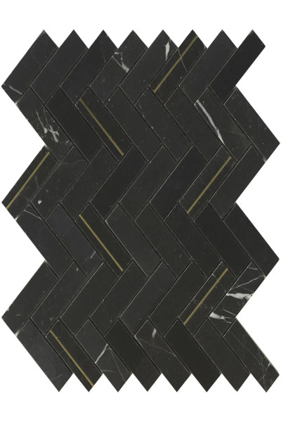DECO HERRINGBONE NERO MARQUINA