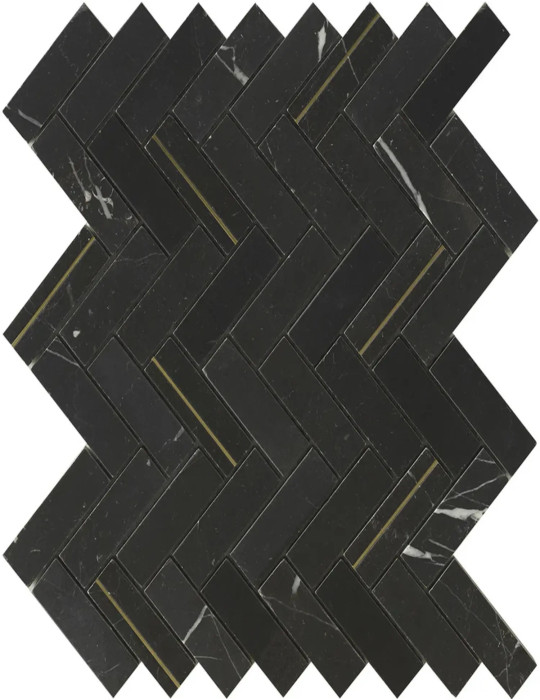 DECO HERRINGBONE NERO MARQUINA