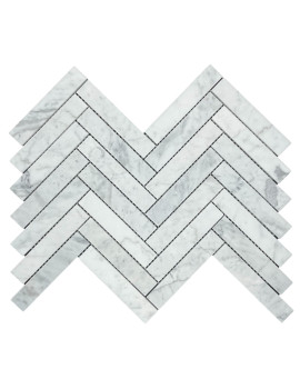 HERRINGBONE CARRARA HONED