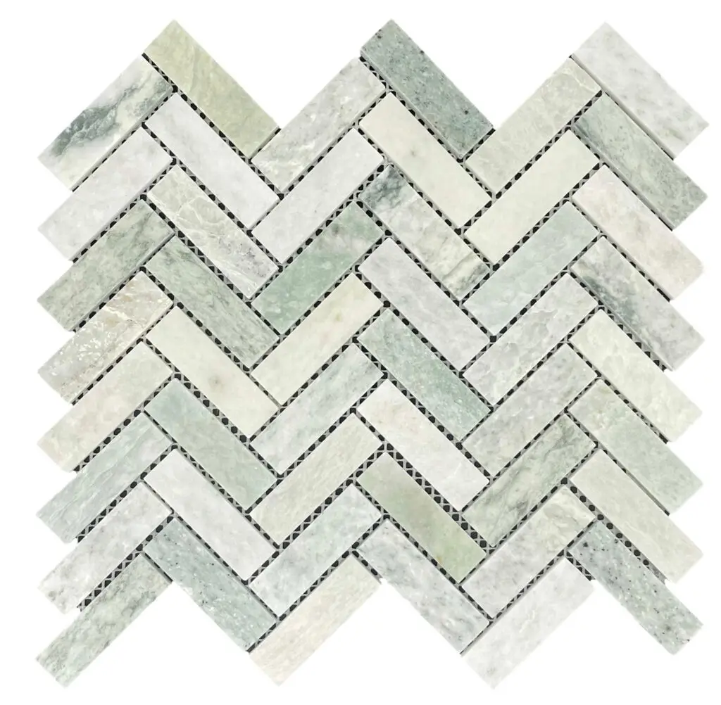 HERRINGBONE MINT HONED LIGHT