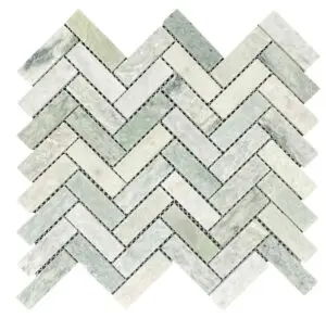 HERRINGBONE MINT HONED LIGHT