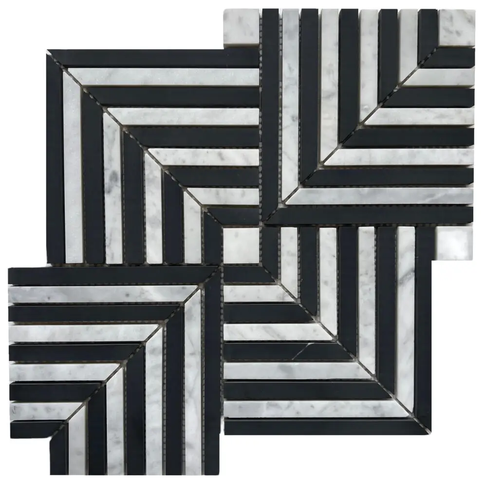 MODERN NERO + CARRARA HONED