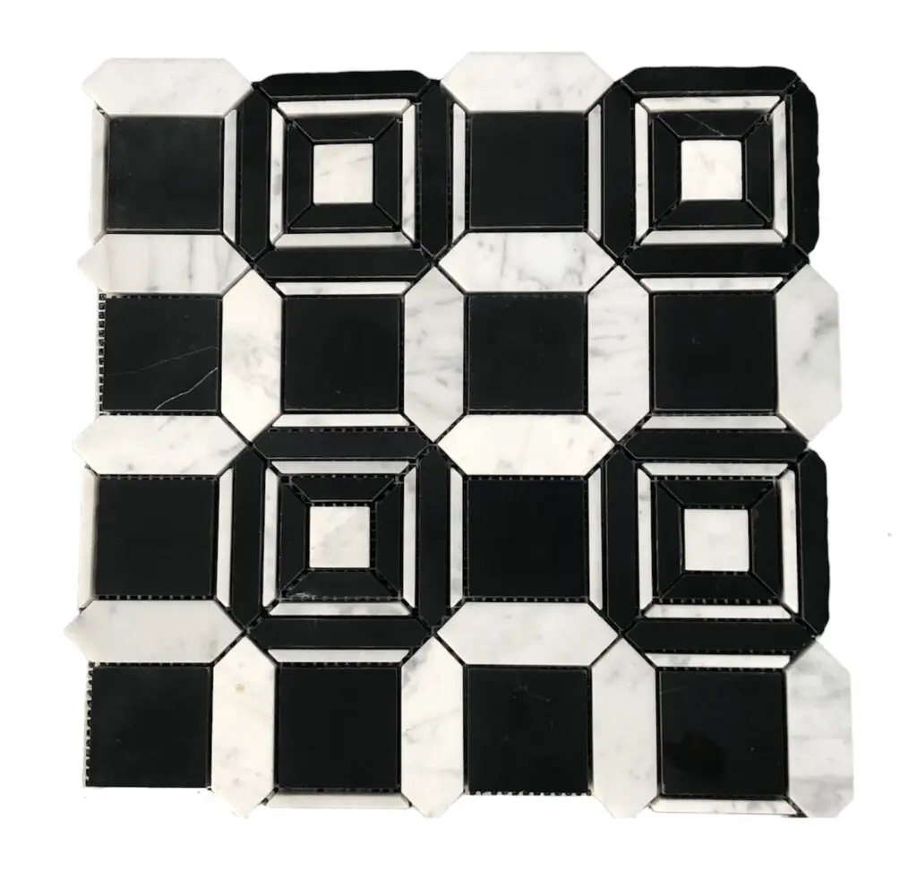 PALACE NERO + CARRARA HONED