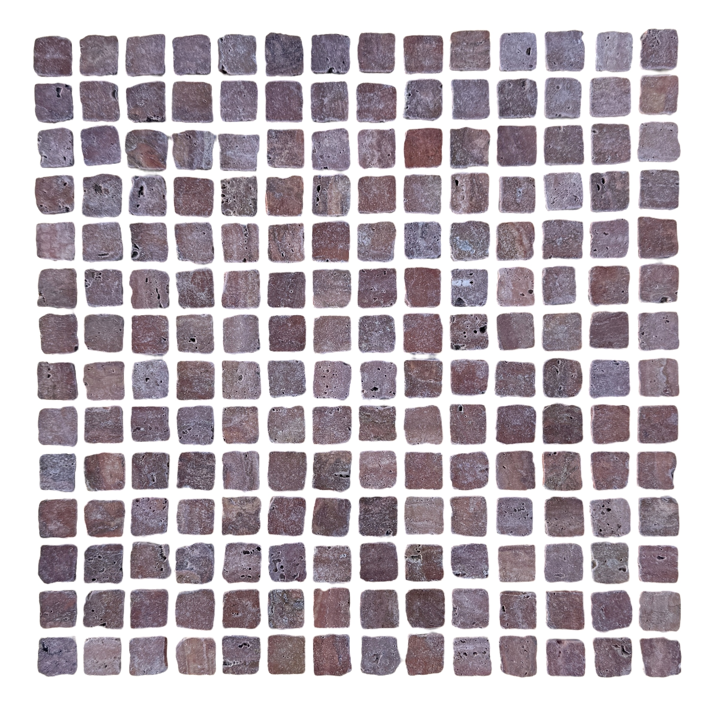 MINI SPLIT RED TRAVERTINE 20 TUMBLED